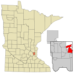 Ramsey County Minnesota Incorporated and Unincorporated areas White Bear Lake Highlighted